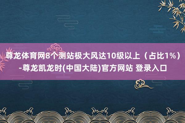 尊龙体育网8个测站极大风达10级以上（占比1%）-尊龙凯龙时(中国大陆)官方网站 登录入口