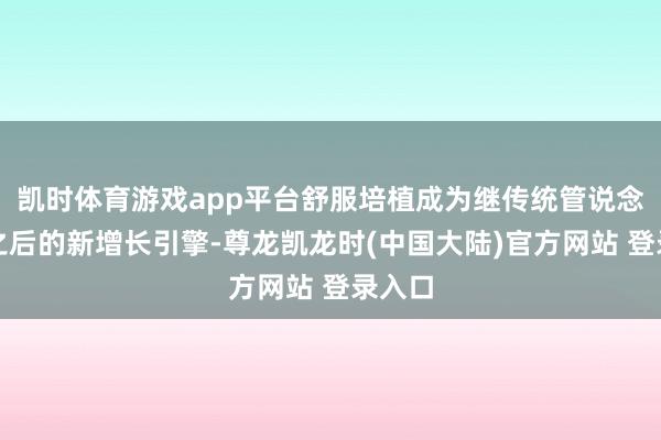 凯时体育游戏app平台舒服培植成为继传统管说念业务之后的新增长引擎-尊龙凯龙时(中国大陆)官方网站 登录入口