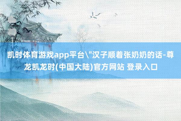 凯时体育游戏app平台